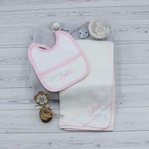 Pack Gasa y babero bordados