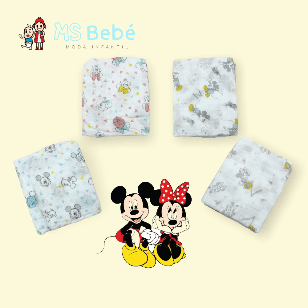 Muselinas estampados Disney 1,20x1,20 cm