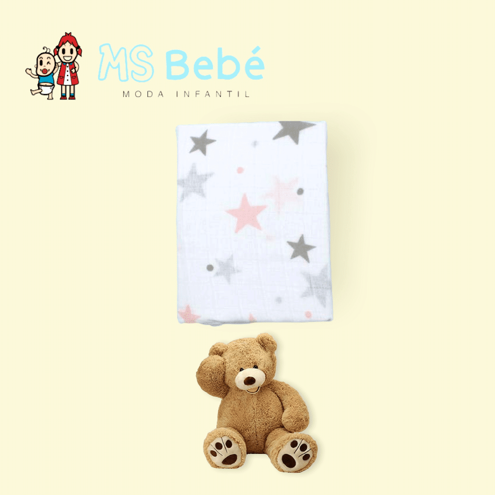 Muselina estrellas 1,20x1,20 cm Marca Gamberritos. - Imagen 2