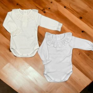 Bodies algodón cuello y puño plumeti CALAMARO.