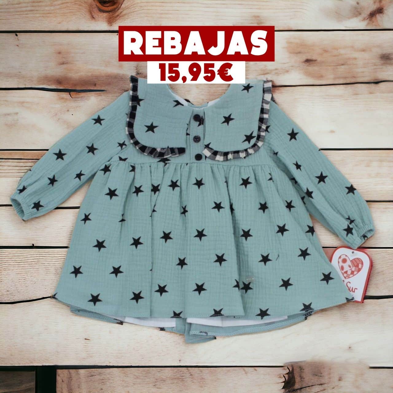 Vestido marca del sur estrella cuello .