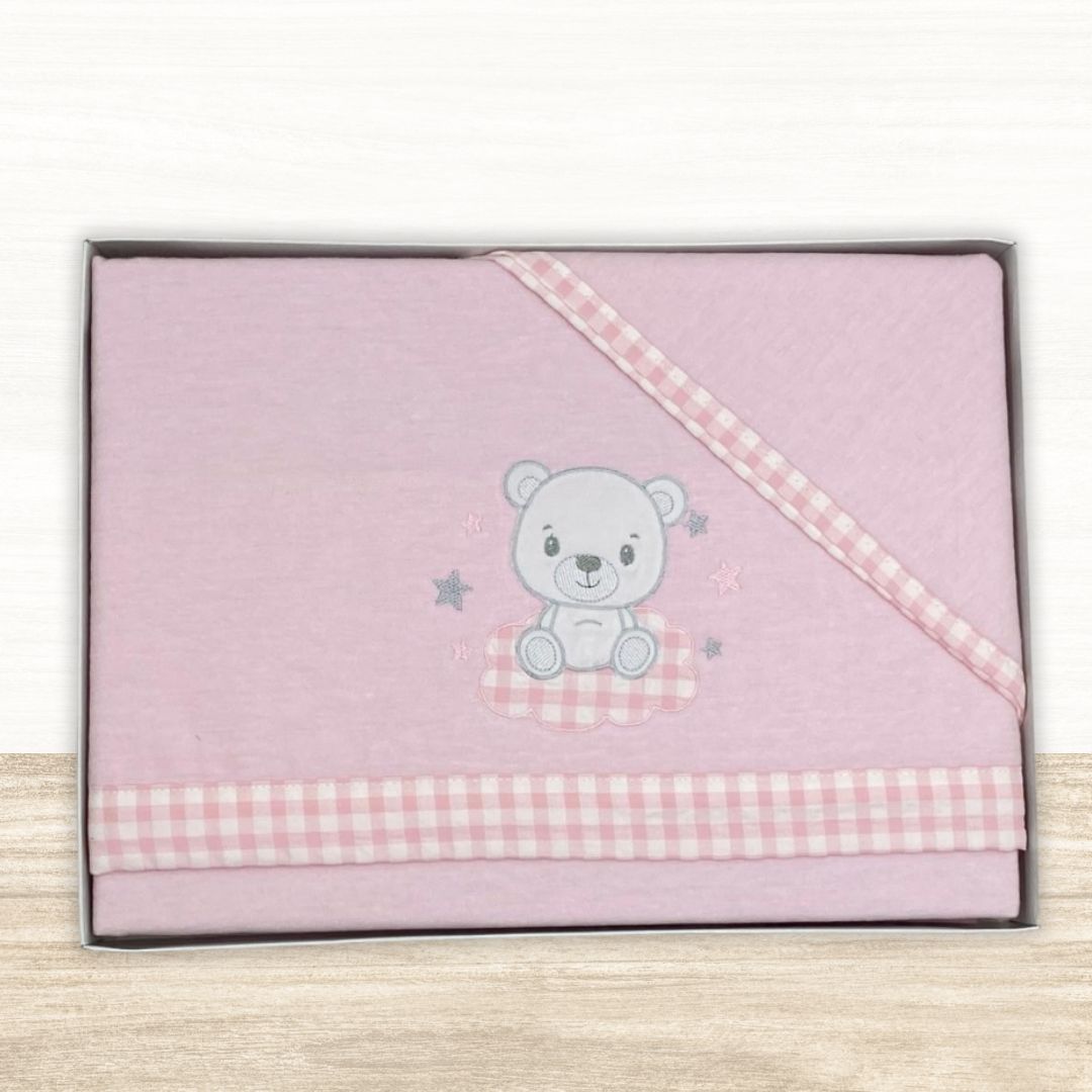 Juego de cuna franela algodón 100% 60x1,20 cm modelo oso. - Imagen 3