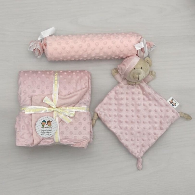 Manta topito 80x1,10cm DOU DOU caramelo GAMBERRITOS. - Imagen 3