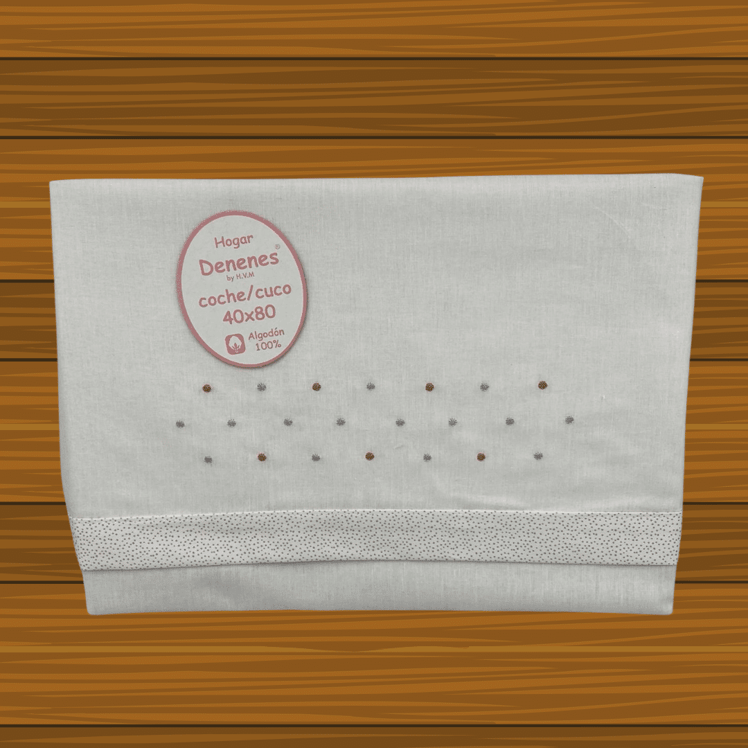 Juego tres piezas verano algodón 100% estampado topo 40x80cm. - Imagen 2
