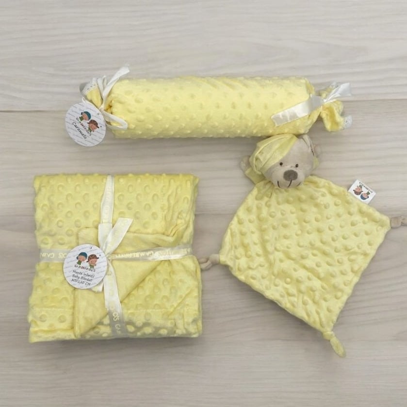 Manta topito 80x1,10cm DOU DOU caramelo GAMBERRITOS. - Imagen 2