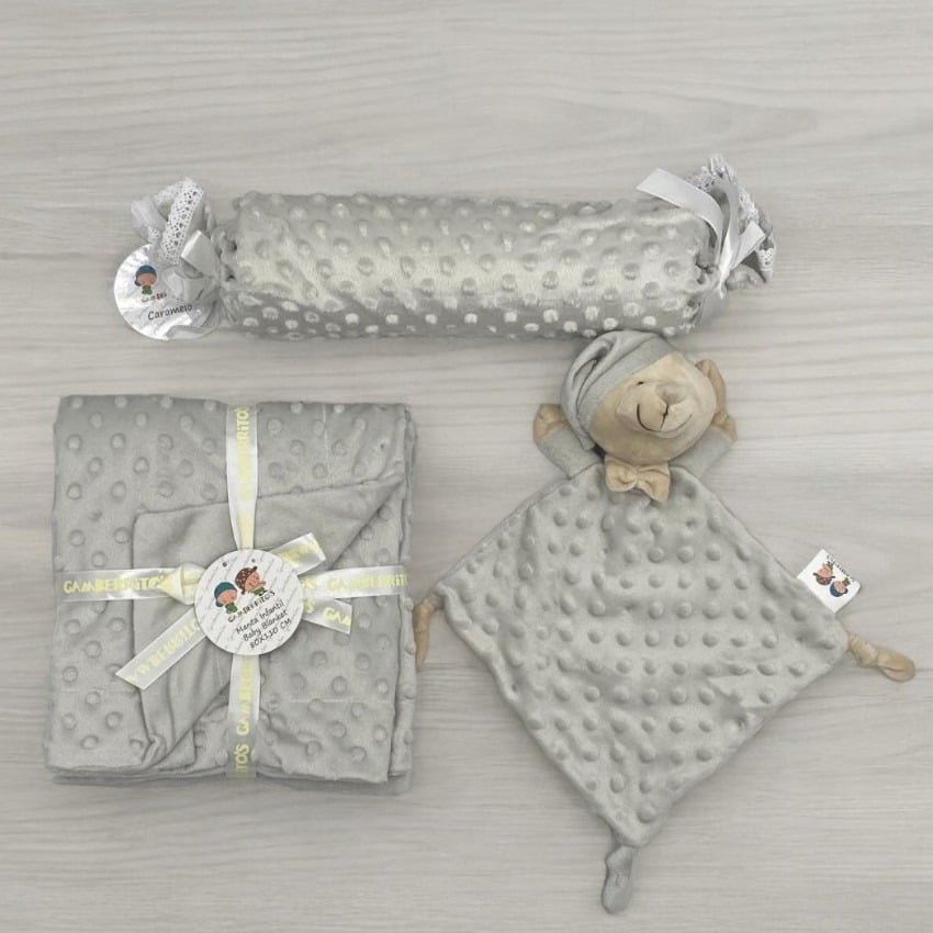 Manta topito 80x1,10cm DOU DOU caramelo GAMBERRITOS. - Imagen 4