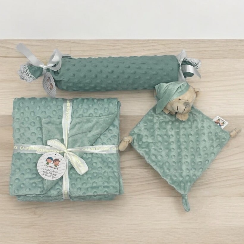 Manta topito 80x1,10cm DOU DOU caramelo GAMBERRITOS. - Imagen 6