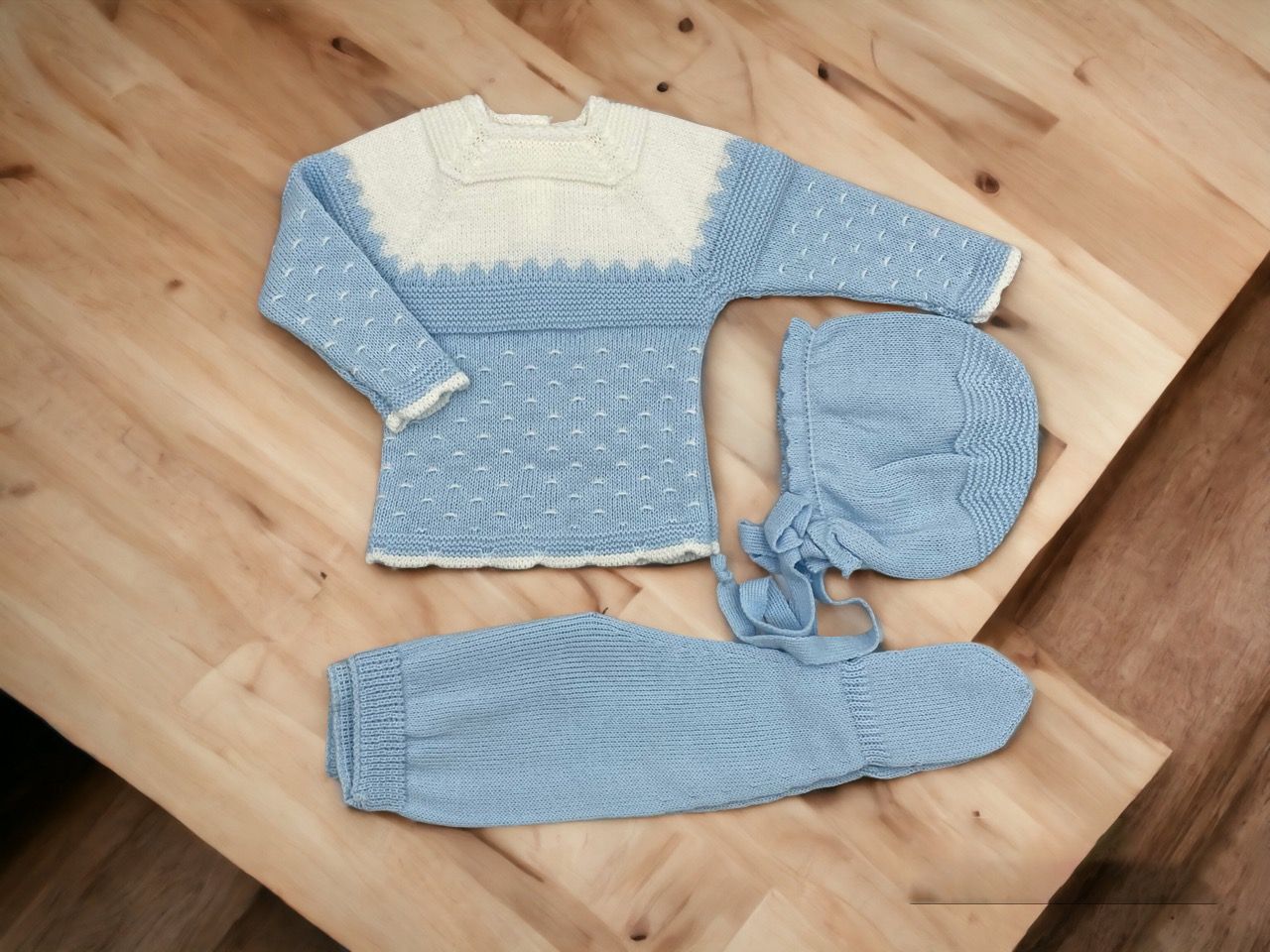 Conjunto polaina jersey capota combinado 2 colores. - Imagen 5