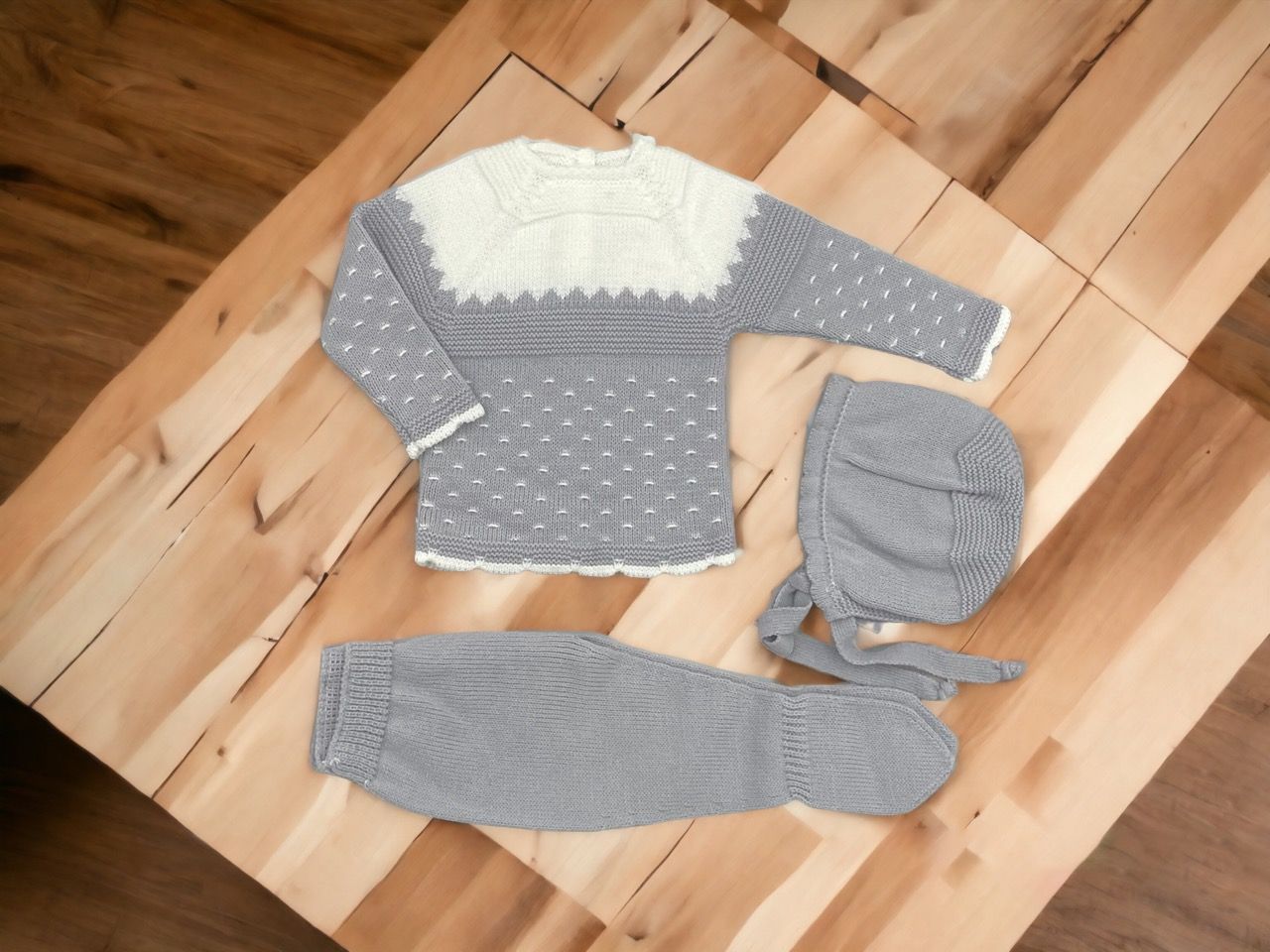 Conjunto polaina jersey capota combinado 2 colores. - Imagen 3