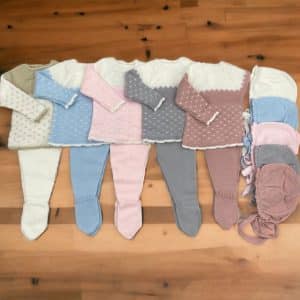 Conjunto polaina jersey capota combinado 2 colores.