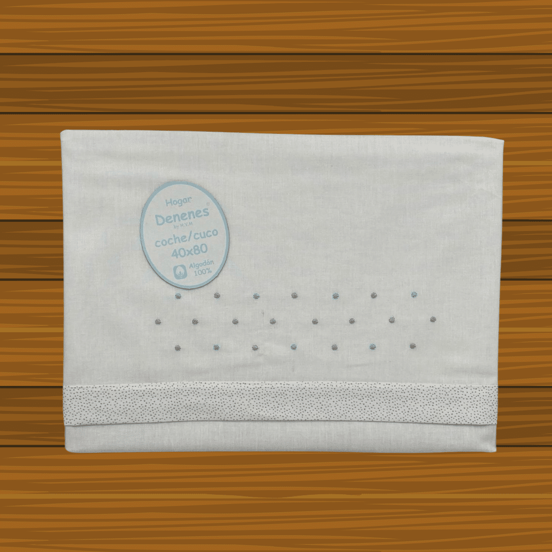 Juego tres piezas verano algodón 100% estampado topo 40x80cm.