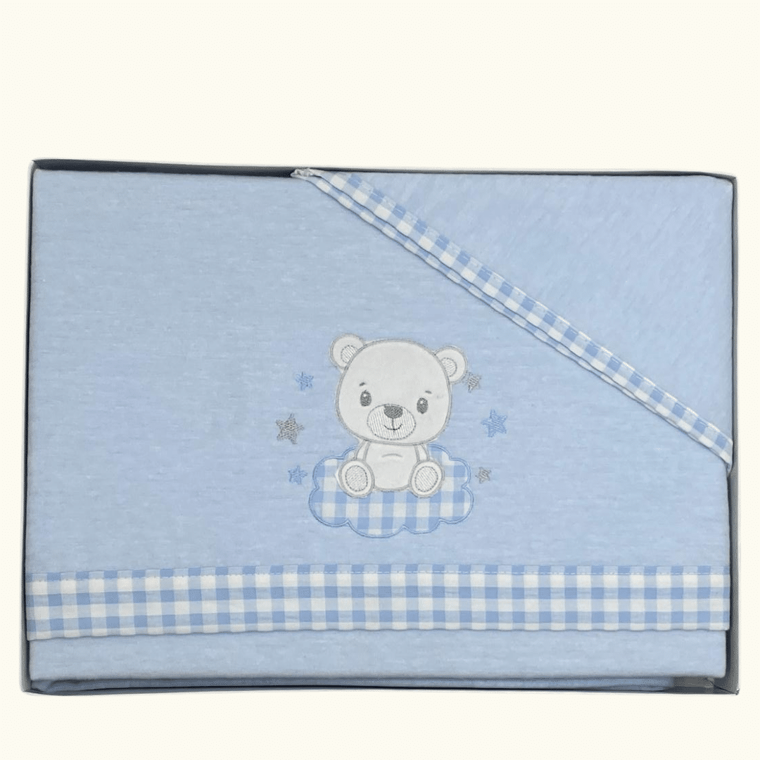 Juego de cuna franela algodón 100% 60x1,20 cm modelo oso. - Imagen 2