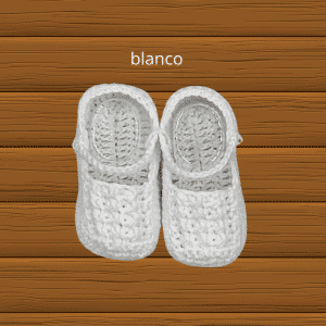 Patuco artesano hilo modelo 9/68. - Blanco