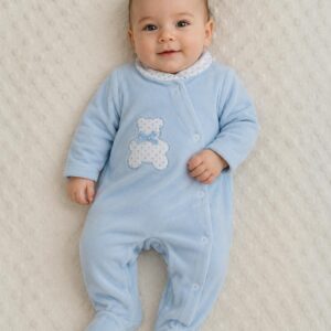 Pijama terciopelo abierto delante oso RF/21
