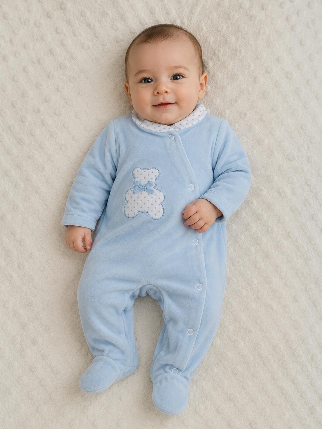 Pijama terciopelo abierto delante oso RF/21