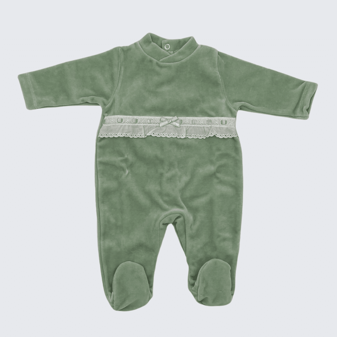 Pijama terciopelo una pieza manga larga. - Imagen 2