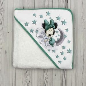 Toalla MINNIE 80 x 80 cm rizo algodón 100%.
