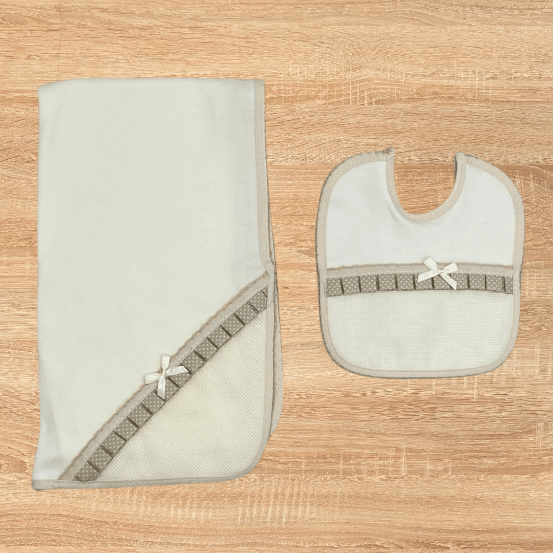 conjunto babero y gasa algodón 100%. - Imagen 5