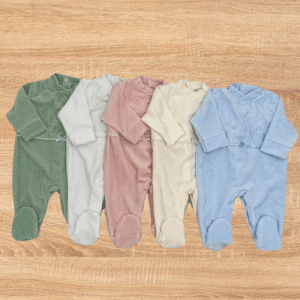 Pijama terciopelo una pieza lizo REF. A/10. - Beige, Talla 0