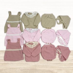 Conjunto punto 4 piezas jesusito jersey cubre y capota.