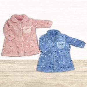 Bata terciopelo estampado osito.