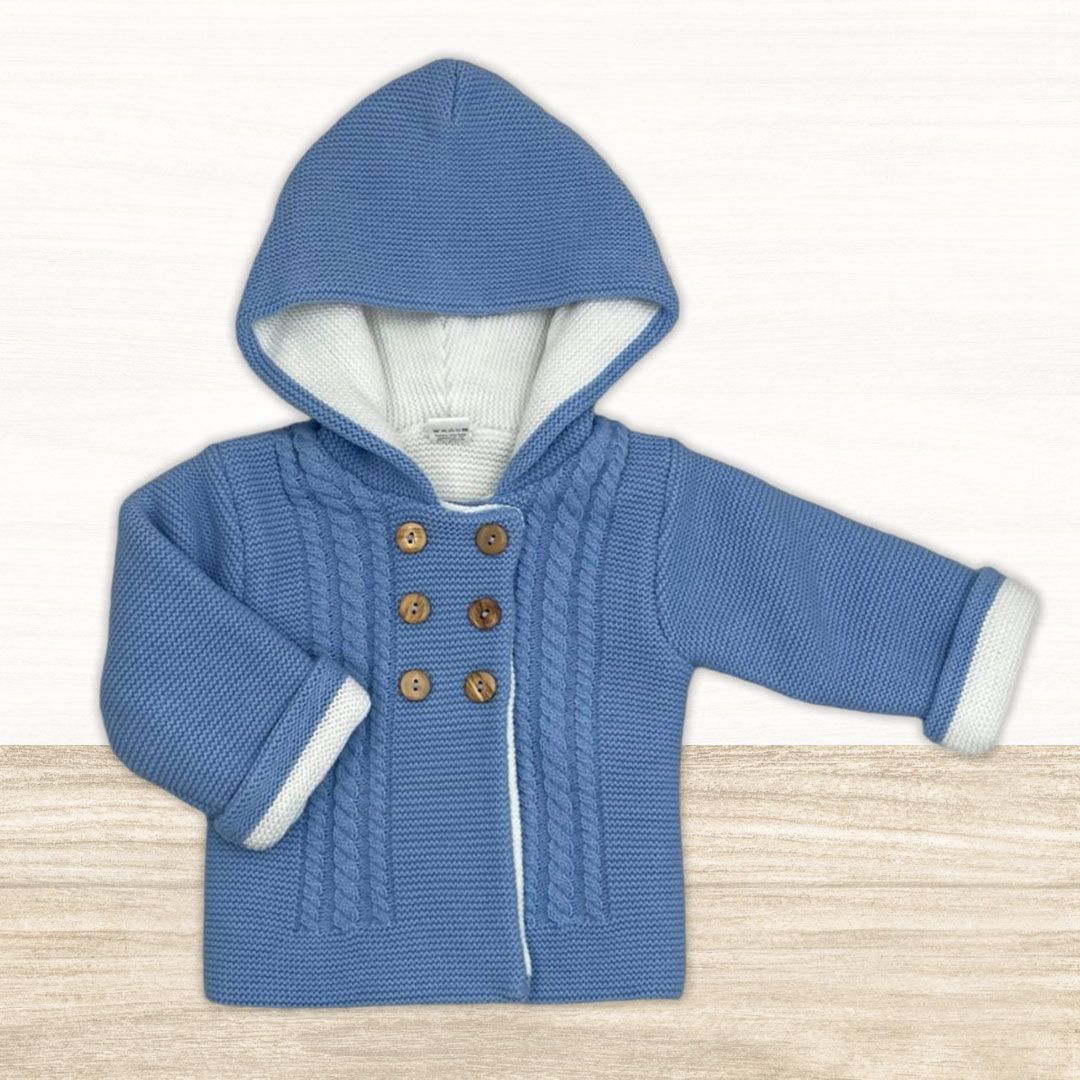 Chaqueta punto doble capucha.