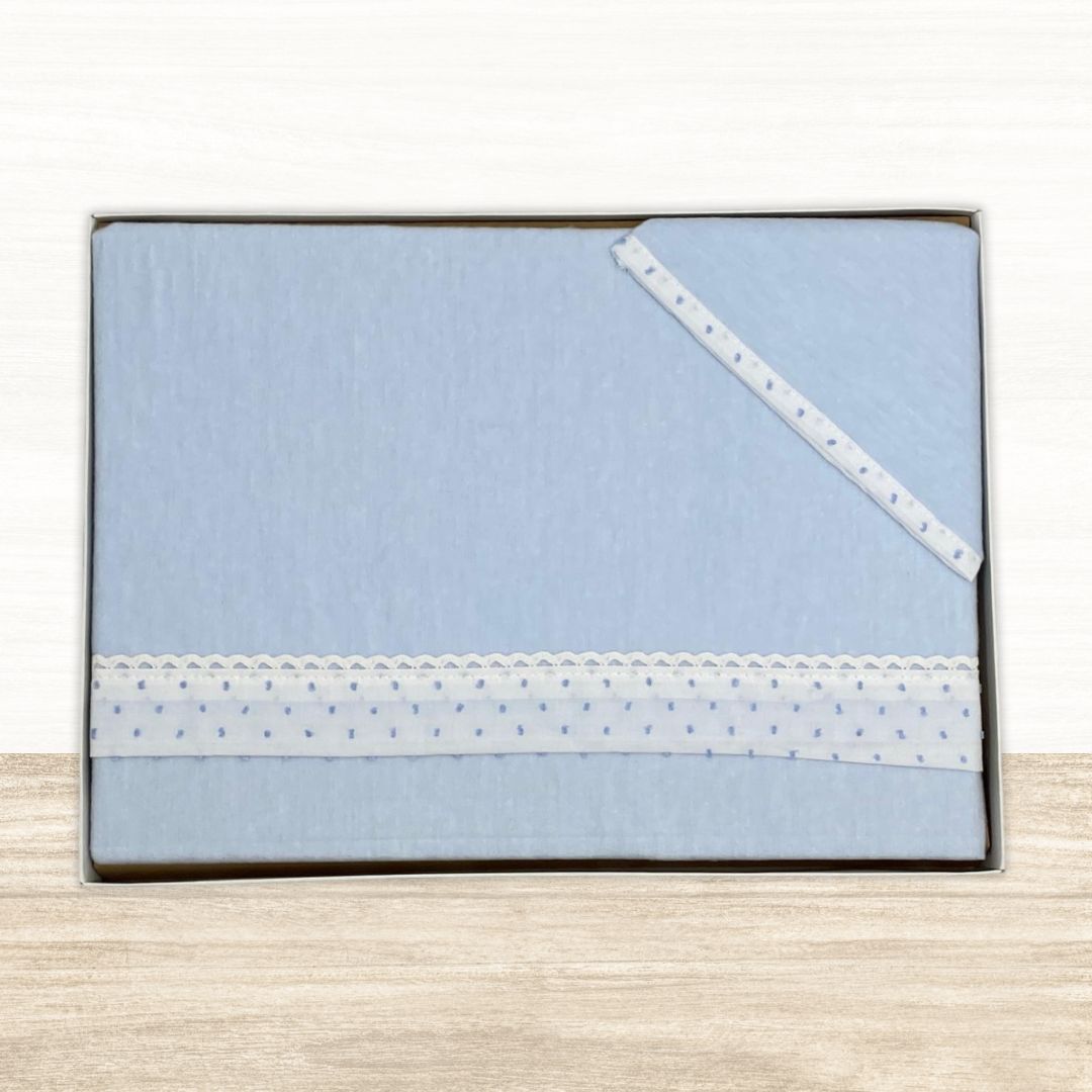 Minicuna franela algodón 100% 50x80/90 cm filo plumeti. - Imagen 2
