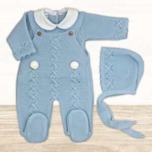 Pelele tirante jersey y capota AR/1019. - Arena, Talla 3 meses