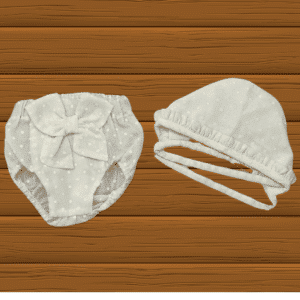 Cubre pañal y capota beige lazada MASAN BEBÉ.