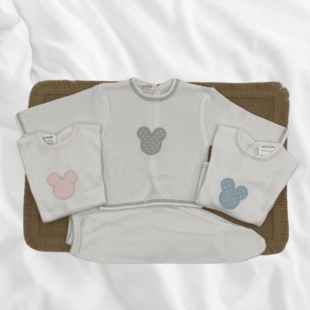 Conjunto polaina carita primera puesta algodón 100%