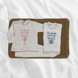Conjunto frases mis abuelos es el mejor regalo algodón 100%