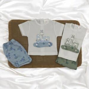Conjunto camiseta cubre pañal algodón 100% RF/115