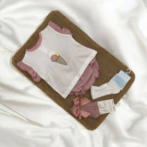 Conjunto cubre pañal bambula camiseta algodón 100% RF/8705