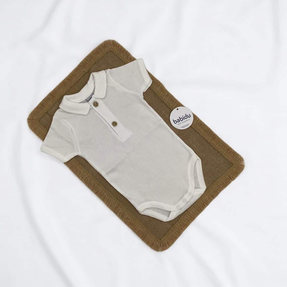 Bodis algodón 100% cuello polo Marca BABIDU. - Imagen 2