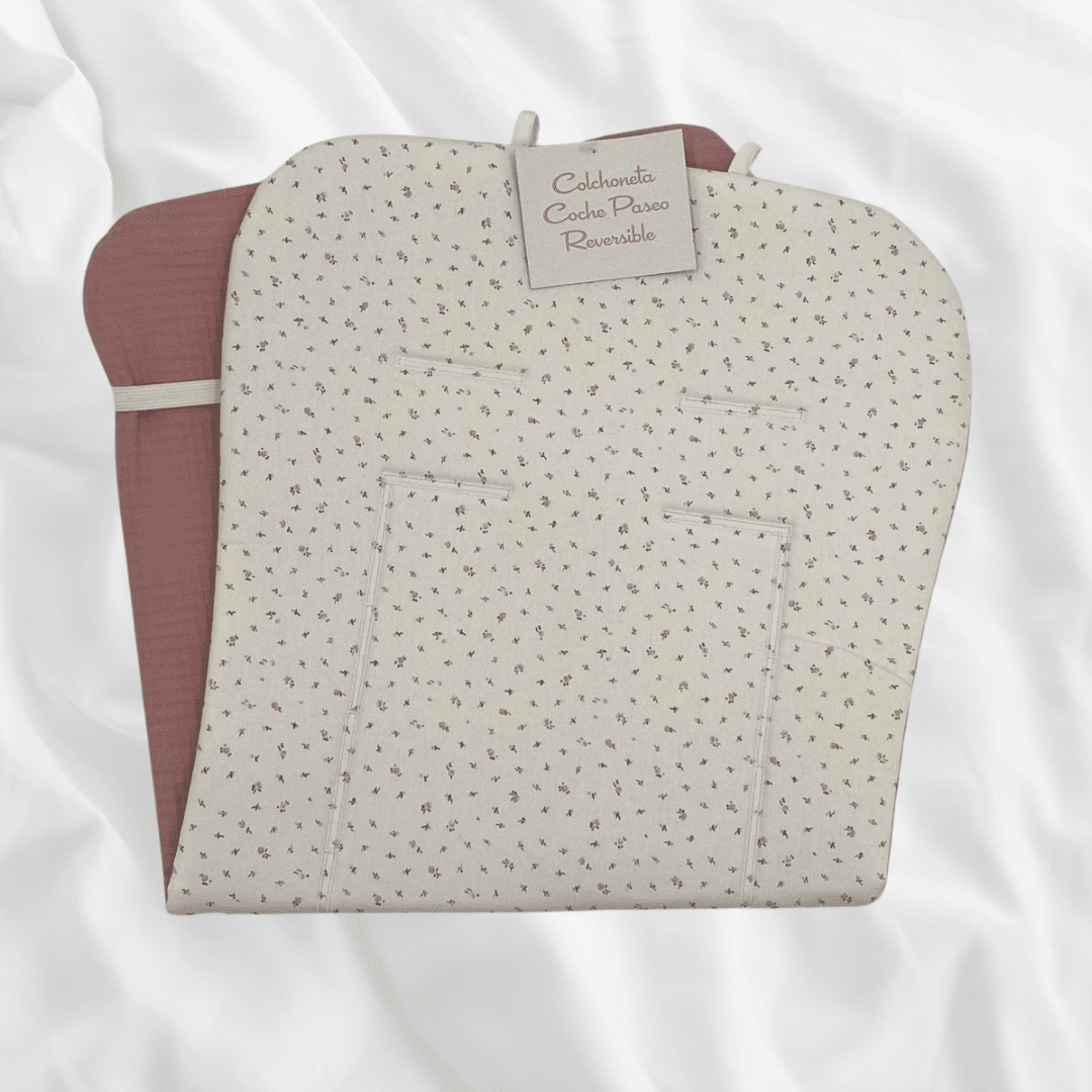 Colchoneta reversible flores y cofre MARCA DENENE. - Imagen 3