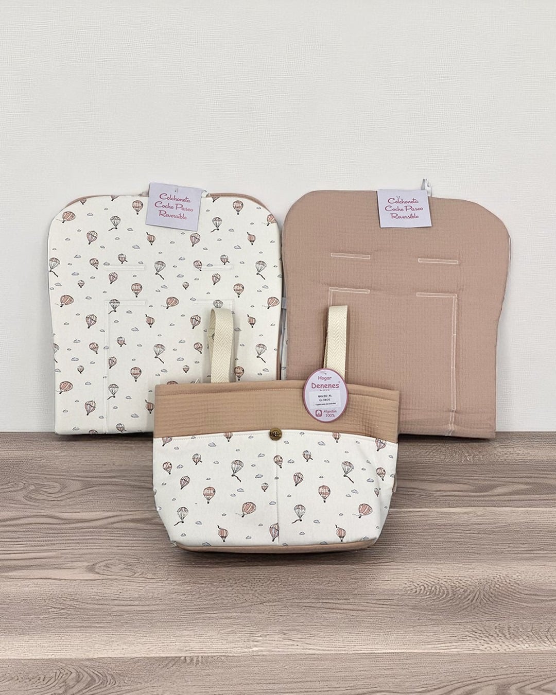 Conjunto bolso Y colchoneta reversible globos Marca DENENES - Imagen 4