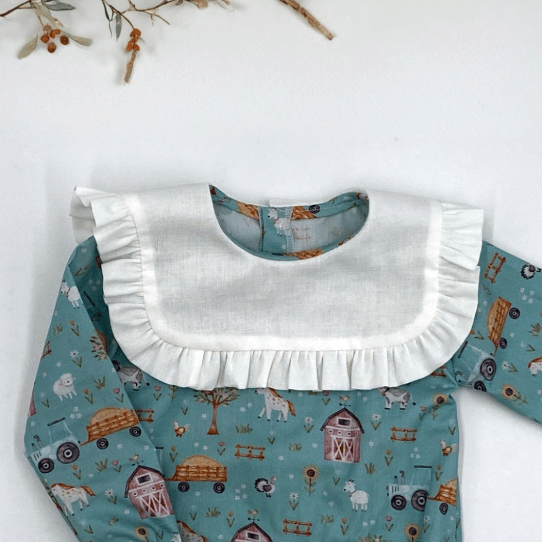 Pelele estampado M/larga cuello cuadrado MASAN BEBE - Imagen 2