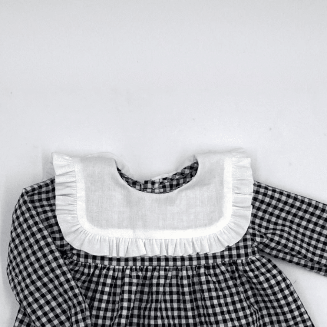 Jesusito cubre pañal cuello vichy negro M/larga (MASAN BEBÉ) - Imagen 2