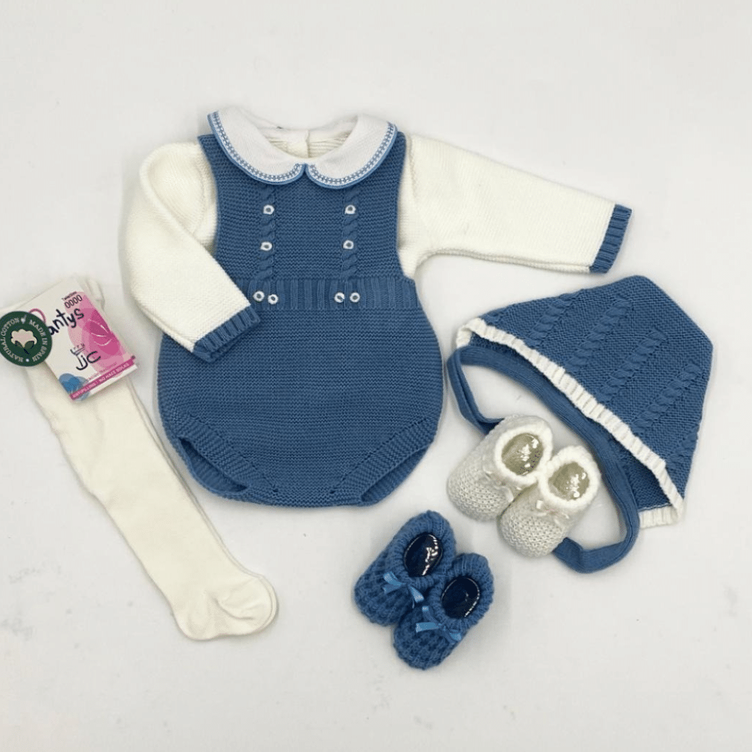 Conjunto peto lana jersey cuello bebé capota RF/1686 - Imagen 5