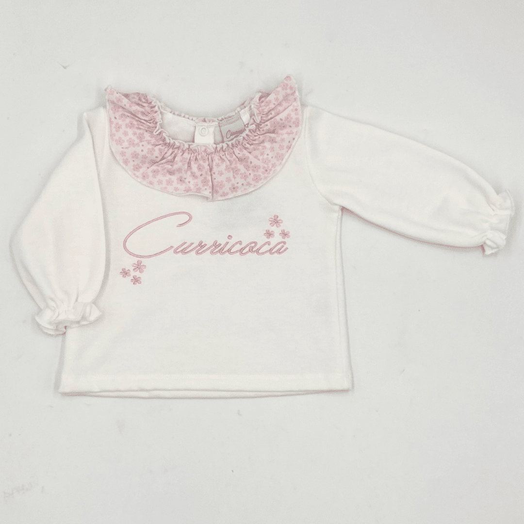 Conjunto camiseta cubre pañal volante estampado - Imagen 3