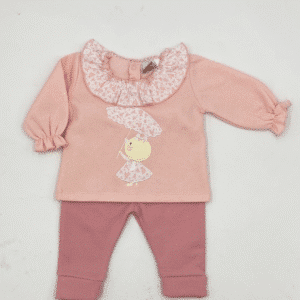 Chándal rosa paraguas cuello volante Marca Curricoca
