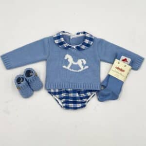 Conjunto jersey azafata cuello bebé cubre pañal RF/320