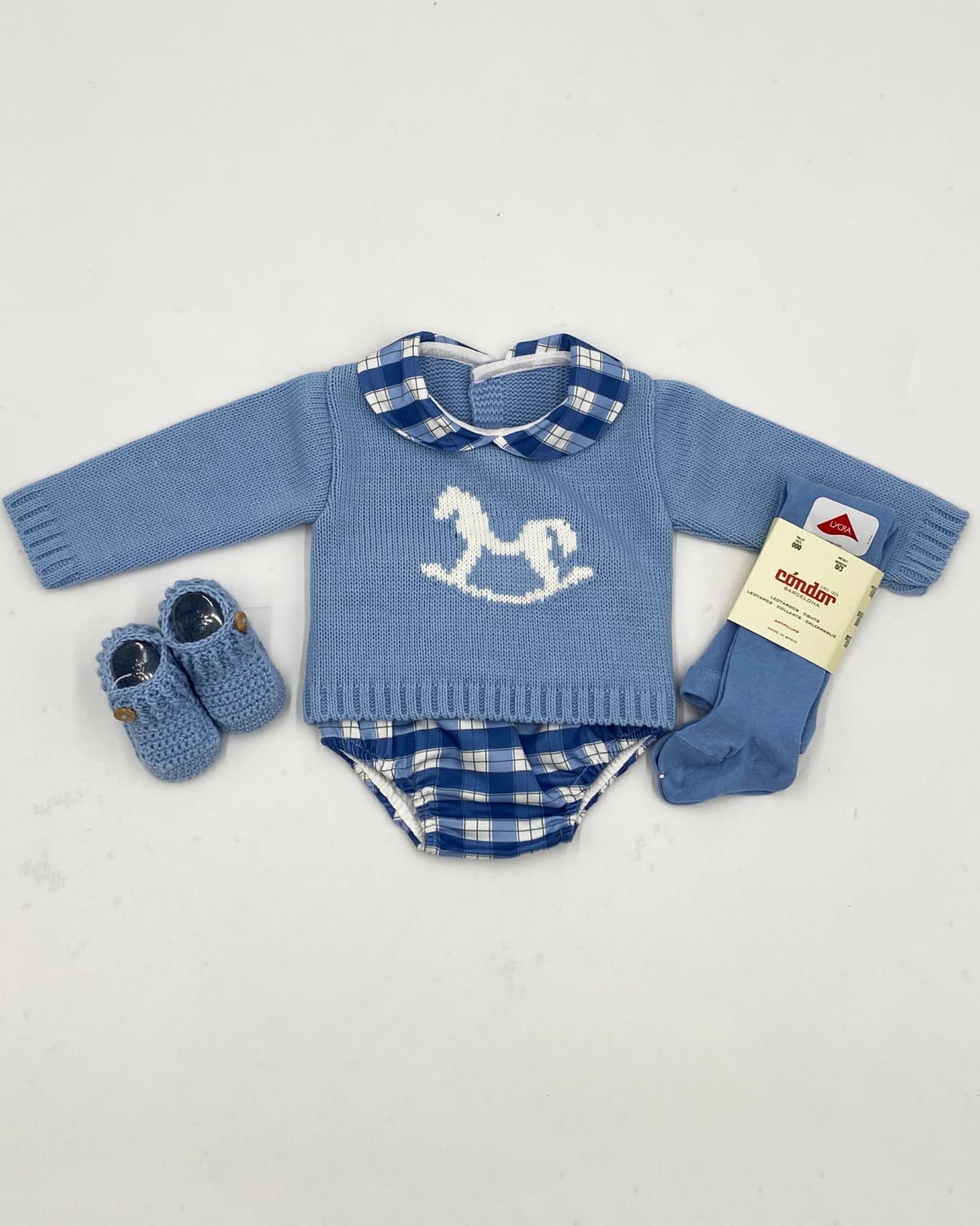 Conjunto jersey azafata cuello bebé cubre pañal RF/320