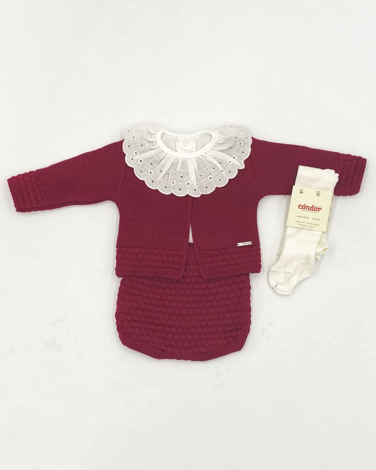 Conjunto lana rebeca larga cubre pañal RF/9104 - Imagen 2
