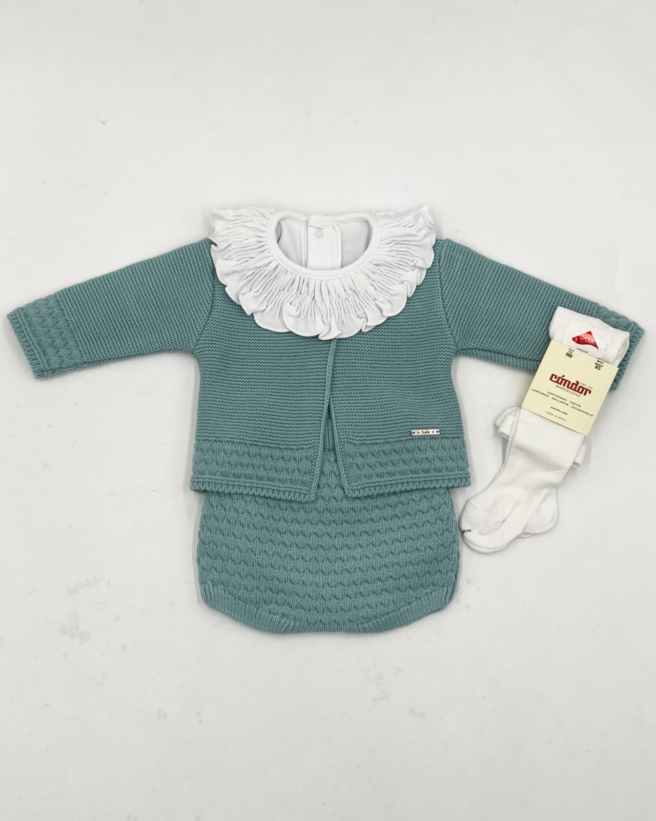 Conjunto lana rebeca larga cubre pañal RF/9104 - Imagen 3