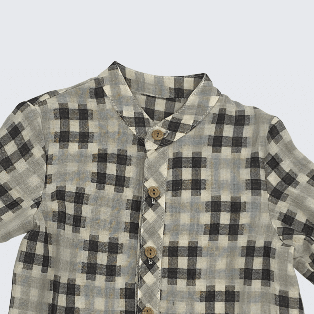 Camisa Gris y negra manga larga RF/920 - Imagen 2