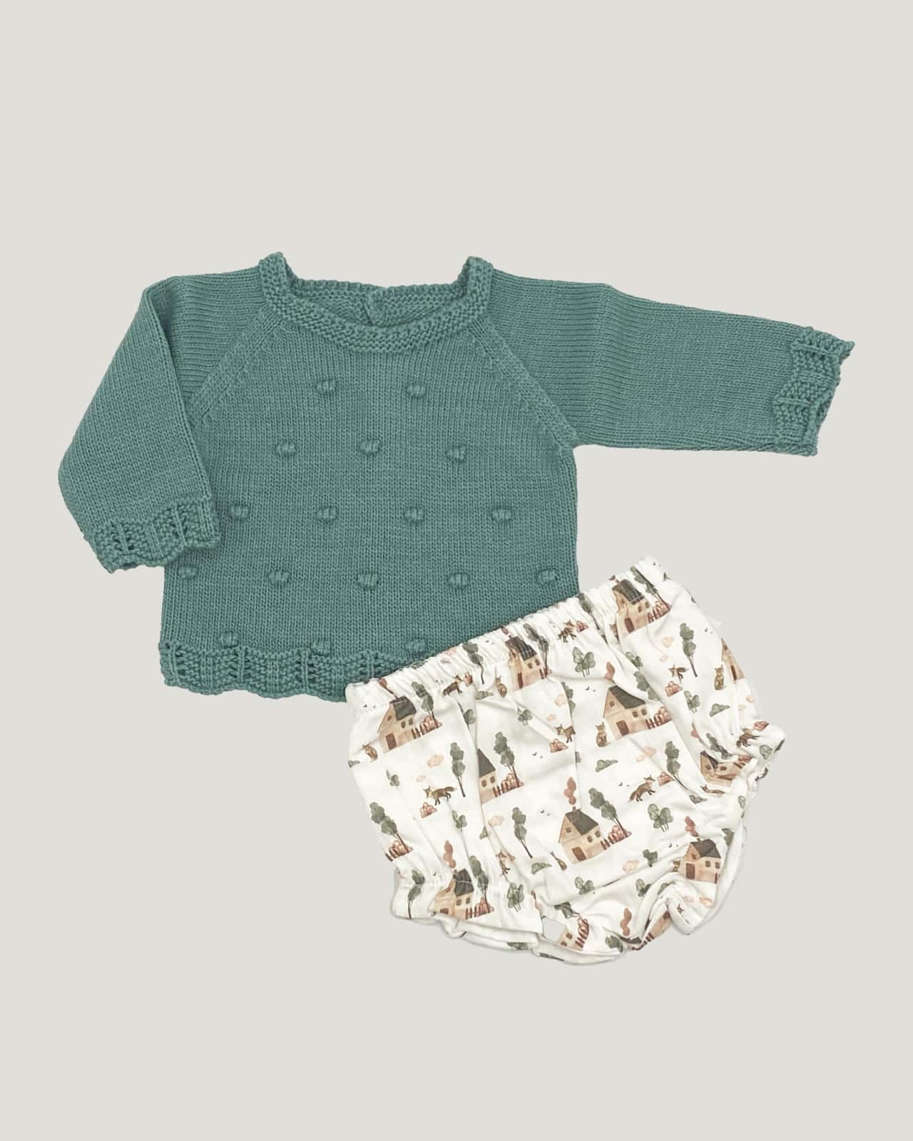 Conjunto jersey lana cubre pañal estampado RF/320 - Imagen 2