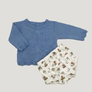Conjunto jersey lana cubre pañal estampado RF/320
