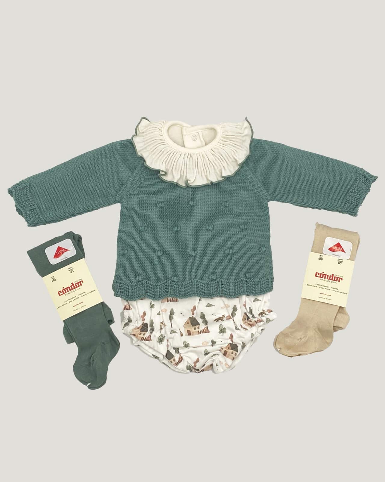Conjunto jersey lana cubre pañal estampado RF/320 - Imagen 4