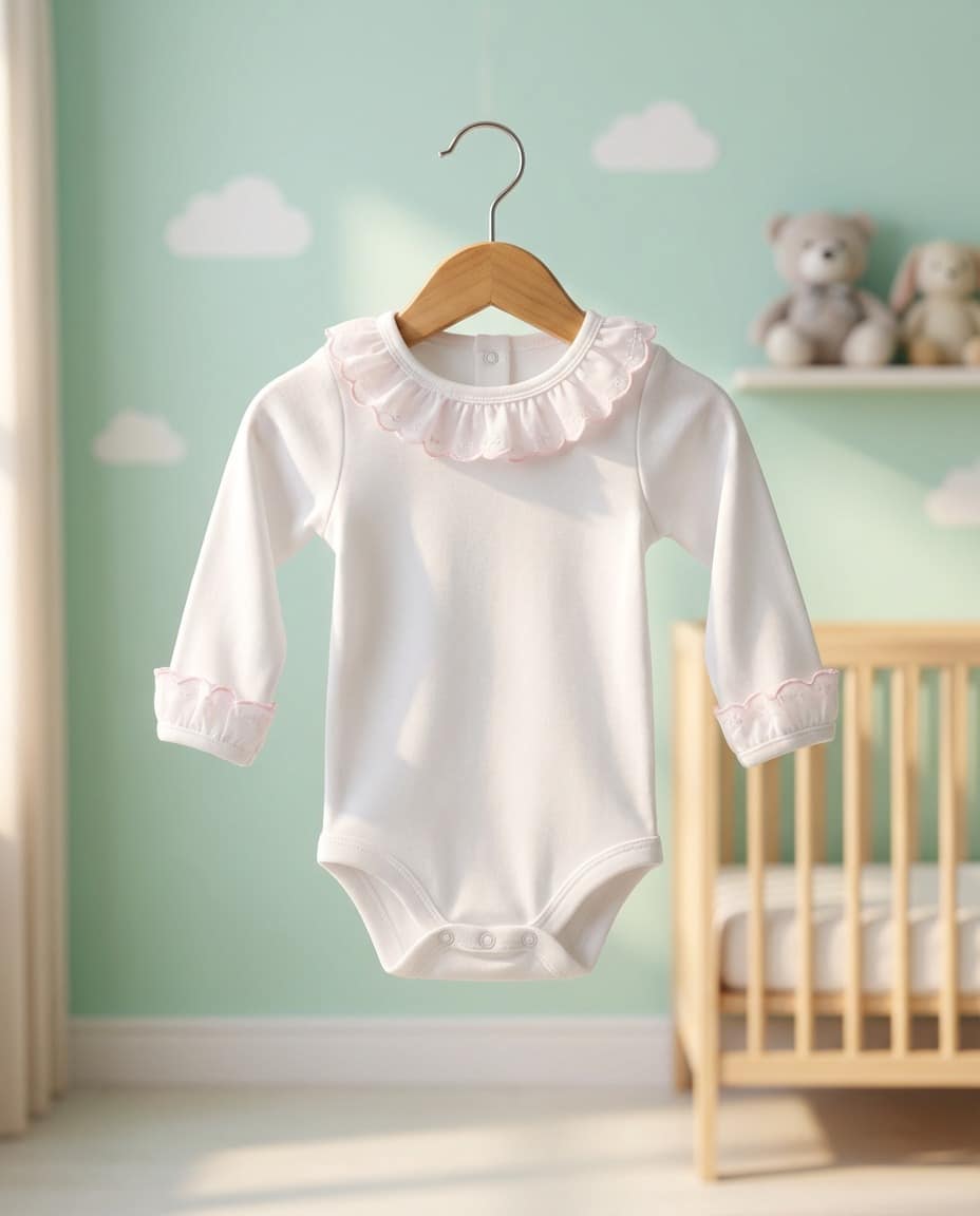 Body algodón 100% cuello y puño puntilla RF/2200 - Imagen 6